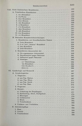 Übersetzung der medizinischen Texte. Band I. Band II: Erläuterungen (complete set)