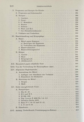 Übersetzung der medizinischen Texte. Band I. Band II: Erläuterungen (complete set)