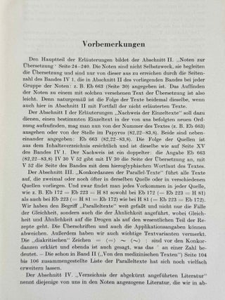 &Uuml;bersetzung der medizinischen Texte. Band I. Band II: Erl&auml;uterungen (complete set)