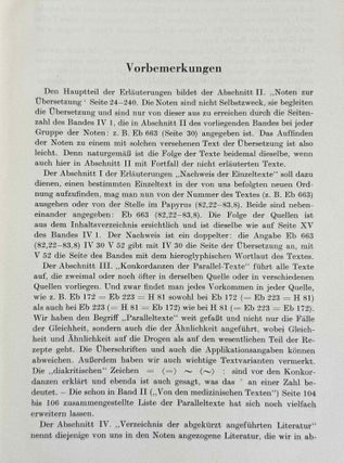 Übersetzung der medizinischen Texte. Band I. Band II: Erläuterungen (complete set)