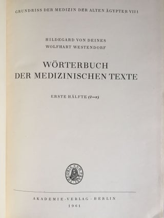 Wörterbuch der medizinischen Texte. Erste Hälfte.[newline]M2634-02.jpg