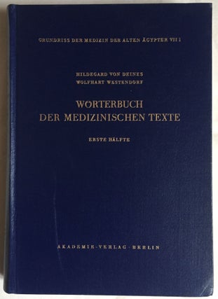 Item #M2634 Wörterbuch der medizinischen Texte. Erste Hälfte. DEINES Hildegard - WESTENDORF...