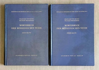 Item #M2634e Wörterbuch der medizinischen Texte. Vol. I & II (complete set). DEINES Hildegard -...[newline]M2634e-00.jpeg