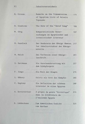 Fragen an die altägyptische Literatur. Studien zum Gedenken an Eberhard Otto.