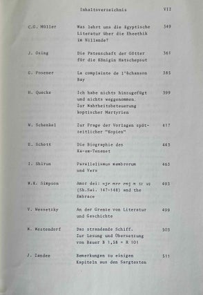 Fragen an die altägyptische Literatur. Studien zum Gedenken an Eberhard Otto.