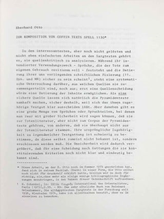 Fragen an die alt&auml;gyptische Literatur. Studien zum Gedenken an Eberhard Otto.