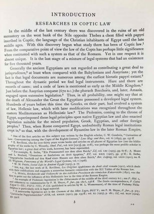 Ten Coptic Legal Texts. Edited with translation, commentary, and indexes together with an introduction.