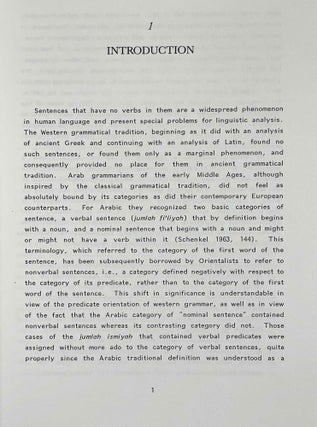 Studies in the Nominal Sentence in Egyptian and Coptic