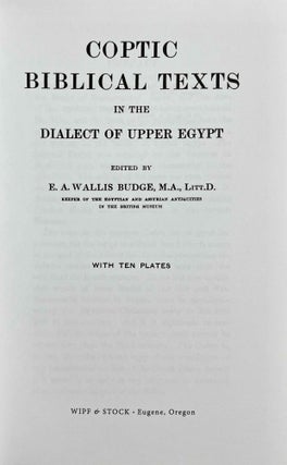 Coptic biblical texts in the dialect of Upper Egypt