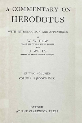 A Commentary on Herodotus. Vol. I & II (complete set)[newline]M2684-07.jpeg