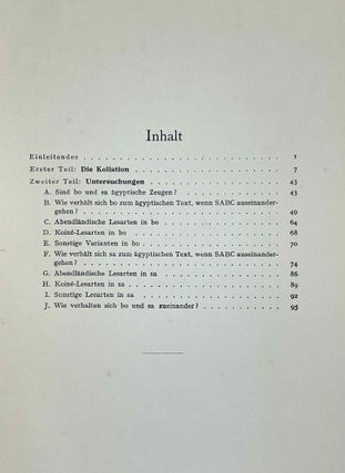 Studien zum koptischen Bibeltext. Kollationen und Untersuchungen zum Text der Paulusbriefe in der unter- und oberägyptischen Überlieferung.
