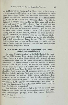 Studien zum koptischen Bibeltext. Kollationen und Untersuchungen zum Text der Paulusbriefe in der unter- und oberägyptischen Überlieferung.