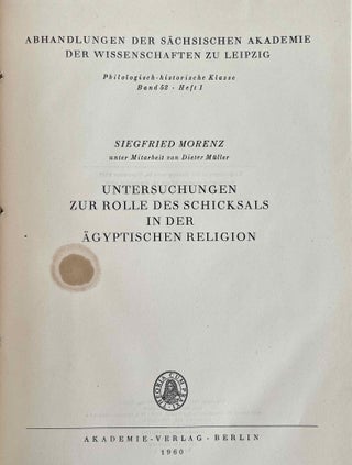 Untersuchungen zur Rolle des Schicksals in der ägyptischen Religion[newline]M2695a-03.jpeg