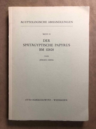 Item #M2696b Der spätägyptische Papyrus BM 10808. OSING Jürgen[newline]M2696b.jpg