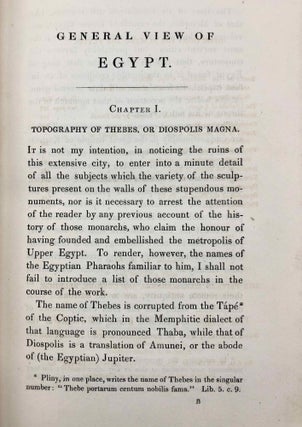 Topography of Thebes and general view of Egypt: being a short account of the principal objects worthy of notice in the valley of the Nile, to the second cataract and Wadee Samneh, with the Fyoom, oases, and eastern desert, from Sooez to Berenice. With remarks on the manners and customs of the ancient Egyptians and the productions of the country.[newline]M2701a-08.jpg