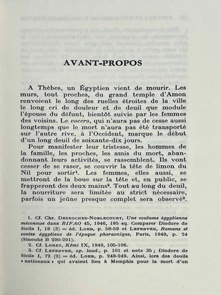Rituels fun&eacute;raires de l'ancienne Egypte