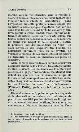 Rituels funéraires de l'ancienne Egypte