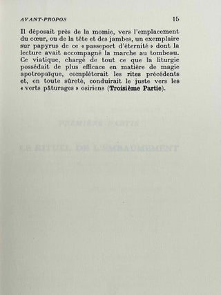 Rituels fun&eacute;raires de l'ancienne Egypte