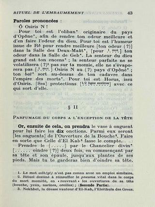 Rituels fun&eacute;raires de l'ancienne Egypte