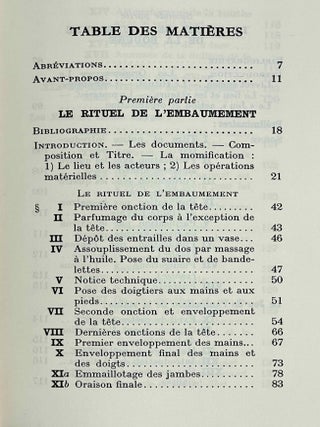 Rituels fun&eacute;raires de l'ancienne Egypte