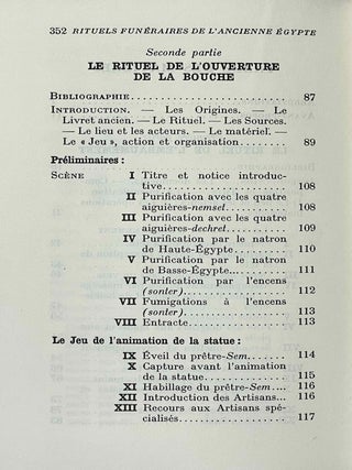 Rituels fun&eacute;raires de l'ancienne Egypte