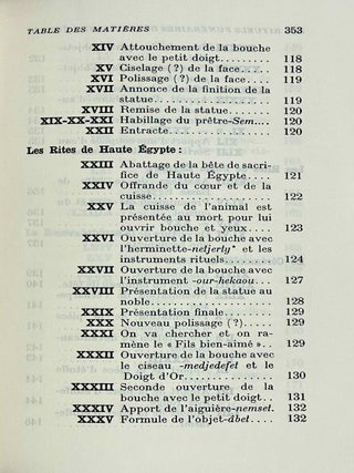 Rituels fun&eacute;raires de l'ancienne Egypte
