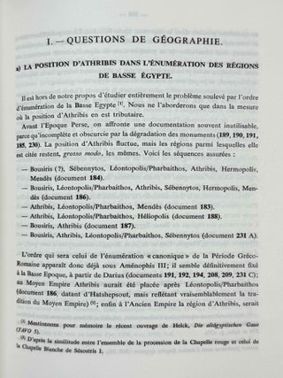 Athribis. Textes et documents relatifs &agrave; la g&eacute;ographie, aux cultes et &agrave; l'histoire d'une ville du Delta &eacute;gyptien &agrave; l'&eacute;poque pharaonique.[newline]M2739i-07.jpeg