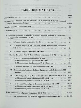 Athribis. Textes et documents relatifs &agrave; la g&eacute;ographie, aux cultes et &agrave; l'histoire d'une ville du Delta &eacute;gyptien &agrave; l'&eacute;poque pharaonique.[newline]M2739i-08.jpeg