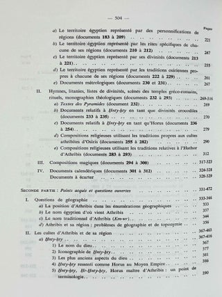 Athribis. Textes et documents relatifs &agrave; la g&eacute;ographie, aux cultes et &agrave; l'histoire d'une ville du Delta &eacute;gyptien &agrave; l'&eacute;poque pharaonique.[newline]M2739i-09.jpeg