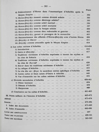 Athribis. Textes et documents relatifs &agrave; la g&eacute;ographie, aux cultes et &agrave; l'histoire d'une ville du Delta &eacute;gyptien &agrave; l'&eacute;poque pharaonique.[newline]M2739i-10.jpeg