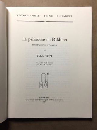 La princesse de Bakhtan. Essai d'analyse stylistique.[newline]M2742b-02.jpg