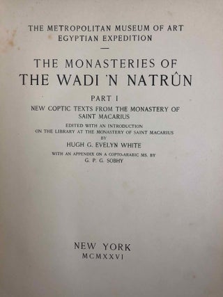 The monasteries of the Wadi 'n Natrun. Part I: New coptic texts from the monastery of Saint Macarius. Part II: The history of the monasteries of Nitria and of Scetis.[newline]M2747a-03.jpg
