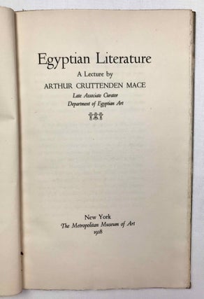 Egyptian litterature: A lecture[newline]M2754-03.jpeg