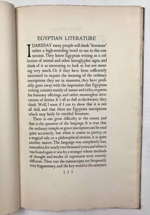 Egyptian litterature: A lecture[newline]M2754-05.jpeg