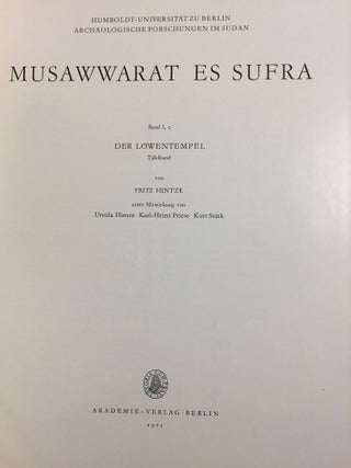 Musawwarat es-Sufra. Band I,2: Der Löwentempel. Tafelband.