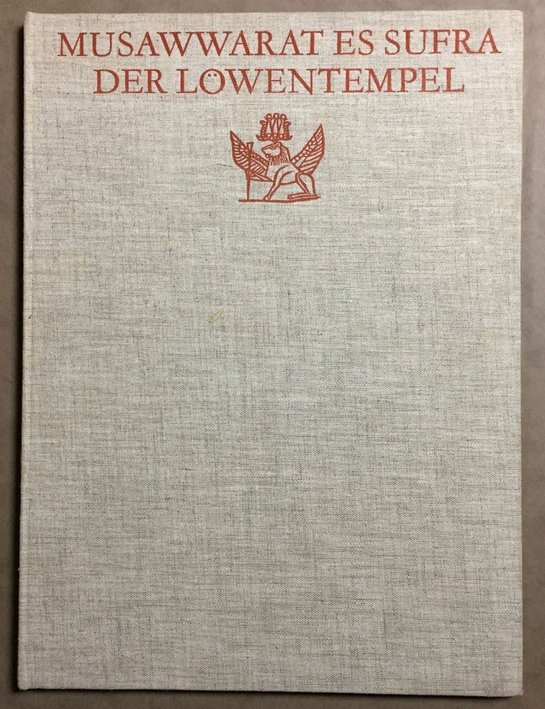 Item #M2763b Musawwarat es-Sufra. Band I,2: Der L&ouml;wentempel. Tafelband. HINTZE Fritz.