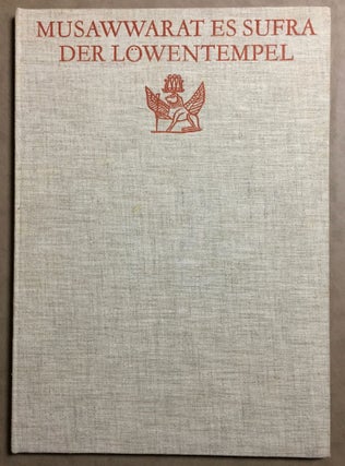 Item #M2763b Musawwarat es-Sufra. Band I,2: Der Löwentempel. Tafelband. HINTZE Fritz