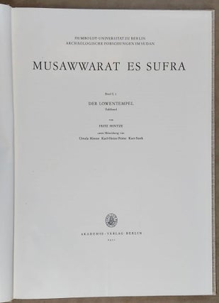 Musawwarat es-Sufra. Band I,2: Der Löwentempel. Tafelband.[newline]M2763c-01.jpeg