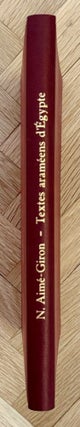 Item #M2782a Textes araméens d'Egypte. AIME-GIRON N