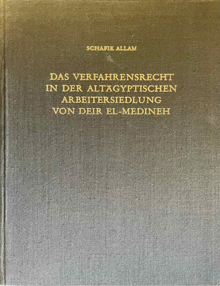 Item #M2786c Das Verfahrensrecht in der alt&auml;gyptischen Arbeitersiedlung von Deir El-Medineh. ALLAM Schafik.[newline]M2786c-00.jpeg