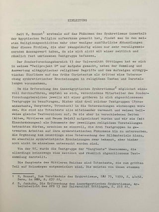 Synkretismus in den Sargtexten