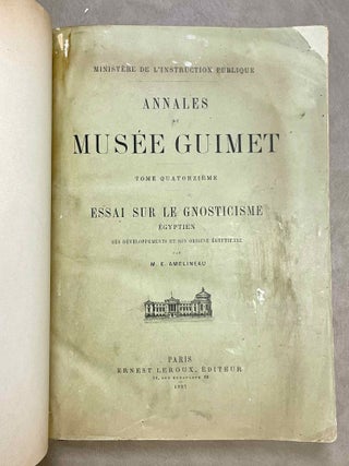 Essai sur le gnosticisme égyptien, ses développements et son origine égyptienne