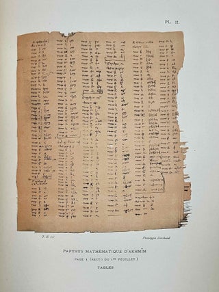 Item #M2821a Le Papyrus mathématique d'Akhmîm - Fragments du texte grec du Livre...