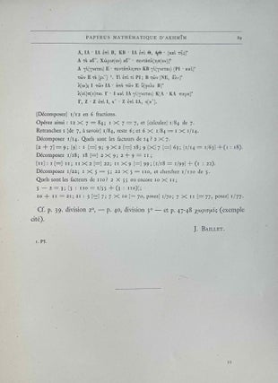 Le Papyrus mathématique d'Akhmîm - Fragments du texte grec du Livre d'Enoch et de quelques écrits attribués à Saint Pierre - Deux traités de Philon, publiés d'après un papyrus du VIe siècle trouvé à Louxor - L'Evangile et l'Apocalypse de Pierre. Le Texte Grec du Livre D’Enoch.