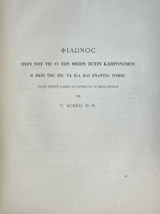 Le Papyrus mathématique d'Akhmîm - Fragments du texte grec du Livre d'Enoch et de quelques écrits attribués à Saint Pierre - Deux traités de Philon, publiés d'après un papyrus du VIe siècle trouvé à Louxor - L'Evangile et l'Apocalypse de Pierre. Le Texte Grec du Livre D’Enoch.