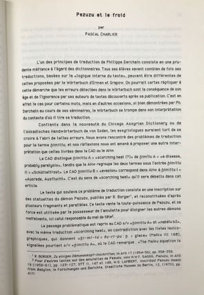L'atelier de L'orfèvre. Mélanges Offerts à Philippe Derchain.