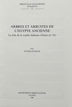Arbres et arbustes de l'Égypte ancienne. la liste de la tombe thébaine d'Ineni (no 81).B[newline]M2839a-01.jpeg