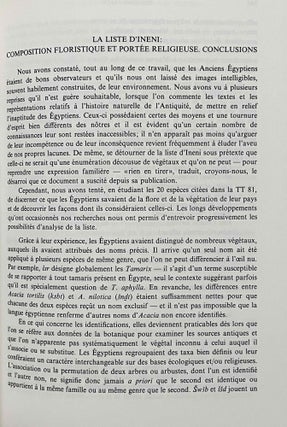 Arbres et arbustes de l'Égypte ancienne. la liste de la tombe thébaine d'Ineni (no 81).
