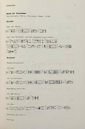 Corpus der Hieroglyphischen Inschriften aus dem Grab des Tutanchamun. Mit Konkordanz der Nummernsysteme des "Journal d'Entrée" des Ägyptischen Museums Kairo, der Handlist to Howard Carter's catalogue of objects in Tut'ankhamun's Tomb und der Ausstellungs-Nummer des Ägyptischen Museums Kairo.