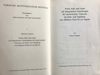 Reden, Rufe und Lieder auf altägyptischen Darstellungen der Landwirtschaft, Viehzucht, des Fisch- und Vogelfangs vom Mittleren Reich bis zur Spätzeit